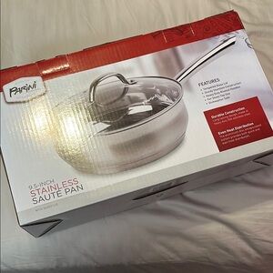 Stainless Steel Sauté Pan with Glass Lid